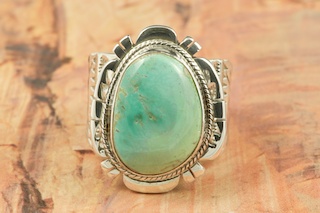 Genuine Crow Springs Turquoise Sterling Silver Ring